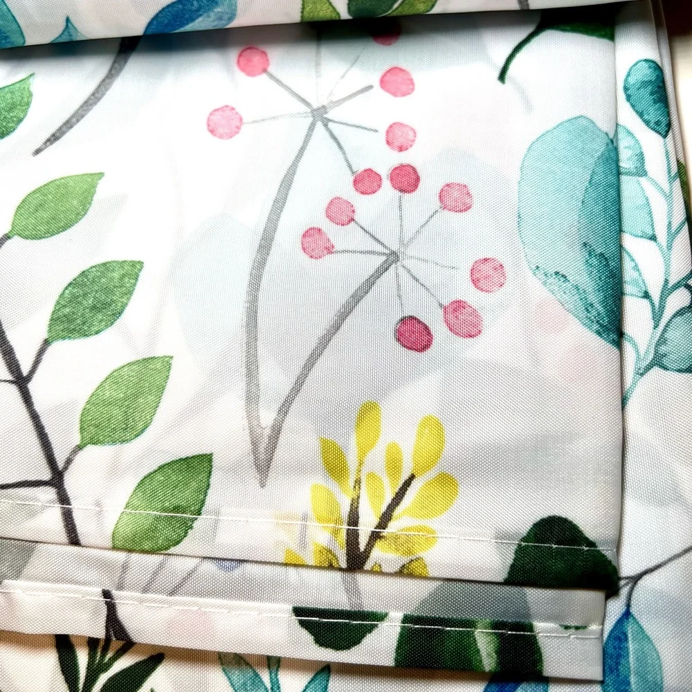 Sia Floral Fabric Shower Curtain Watercolor Flower Garden